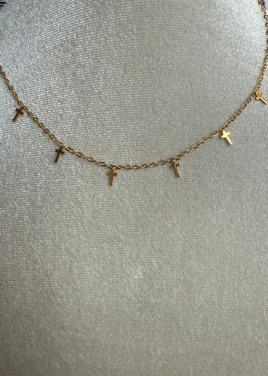Collar Cruces Doradas