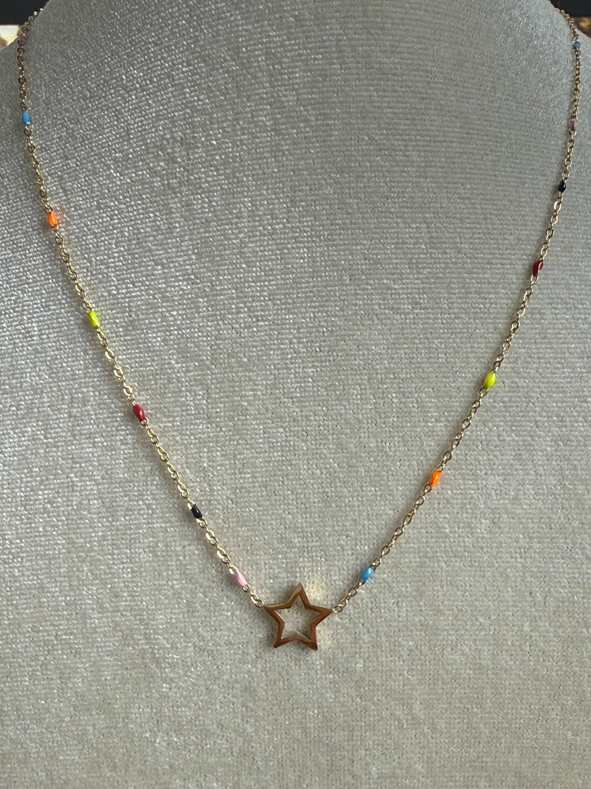 Collar Rainbow Star Oro