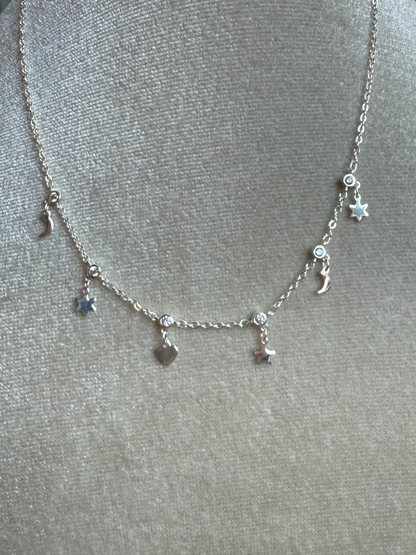 Collar Universo Plata de Ley y circonitas