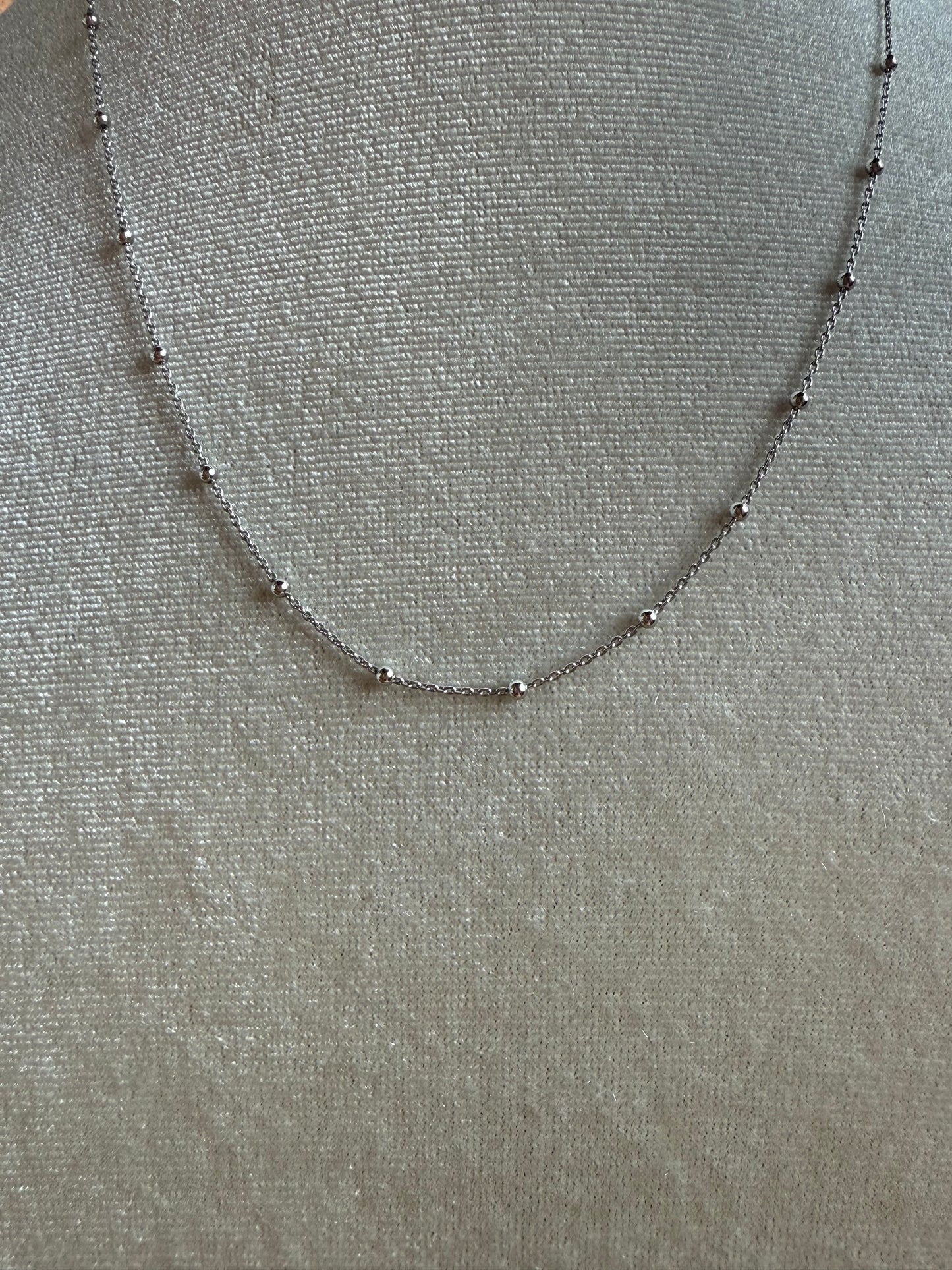 Cadena Rosario Silver