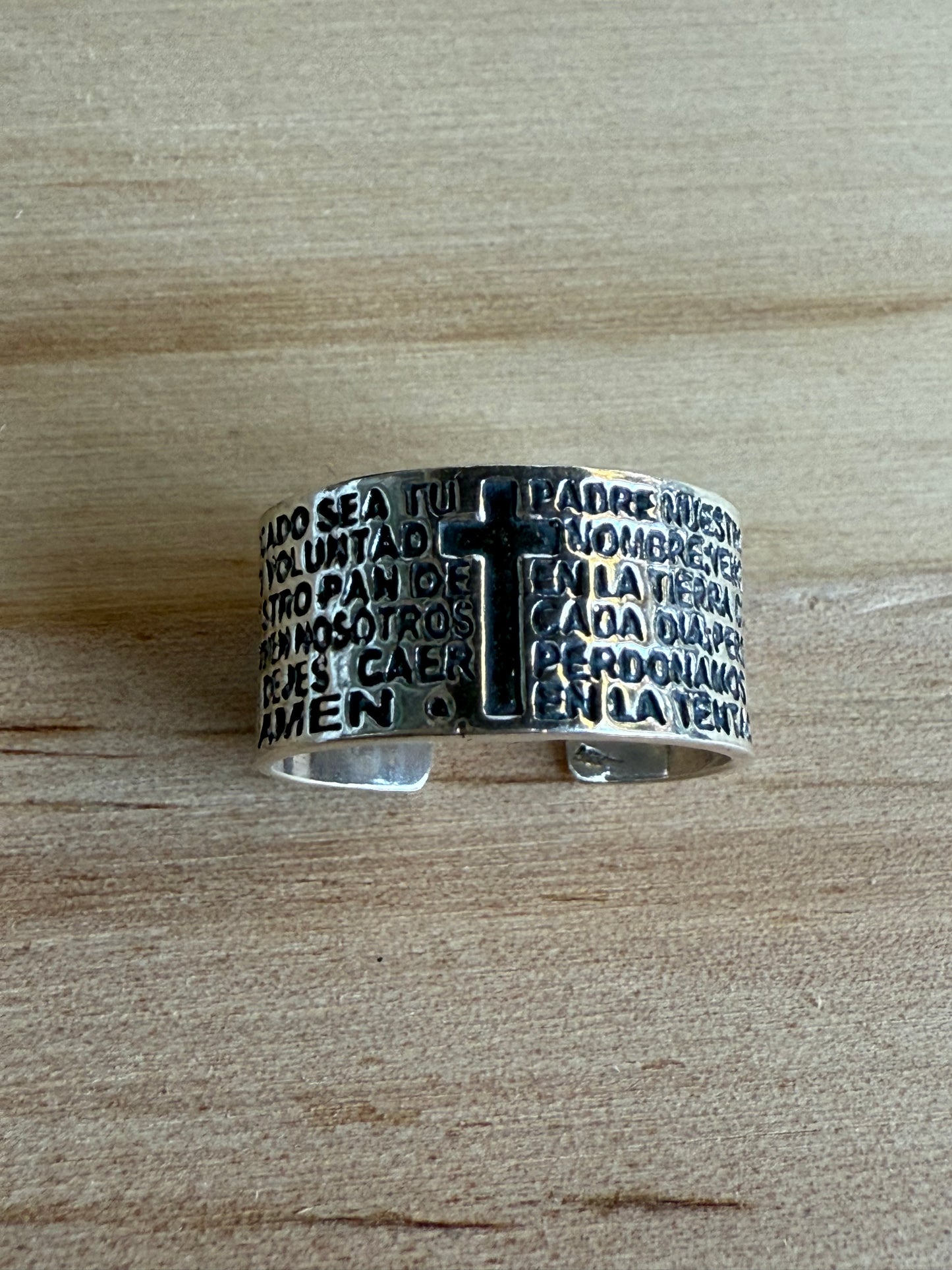 Anillo Plata de Ley Padre Nuestro