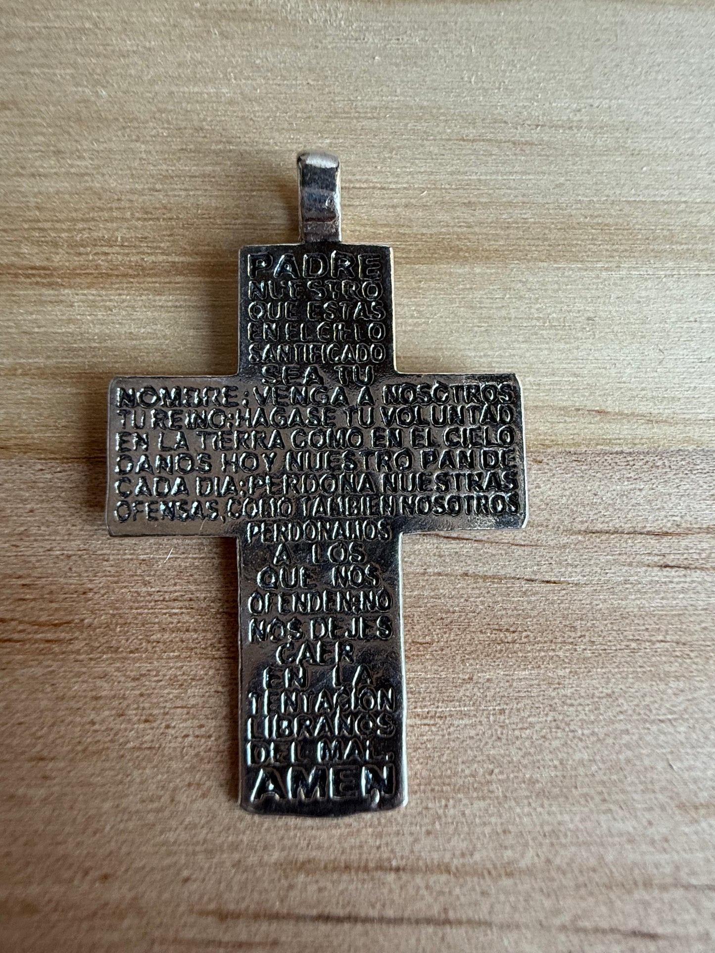 Colgante Plata de Ley Cruz Padre Nuestro