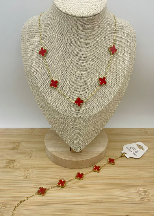 Collar Flor d’Argent Rojo