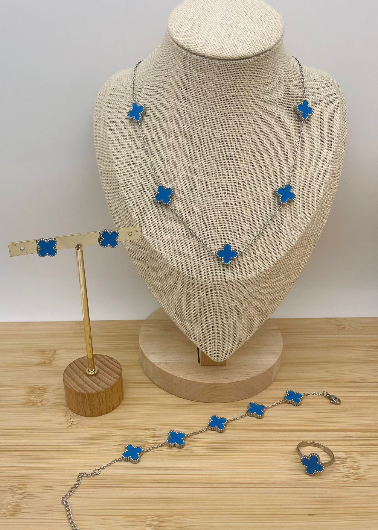 Conjunto Flor d’Argent Azul