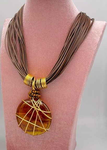 Collar  Nudo Solar - Marrón