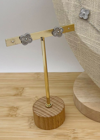 Pendientes Flor d’Argent Plata